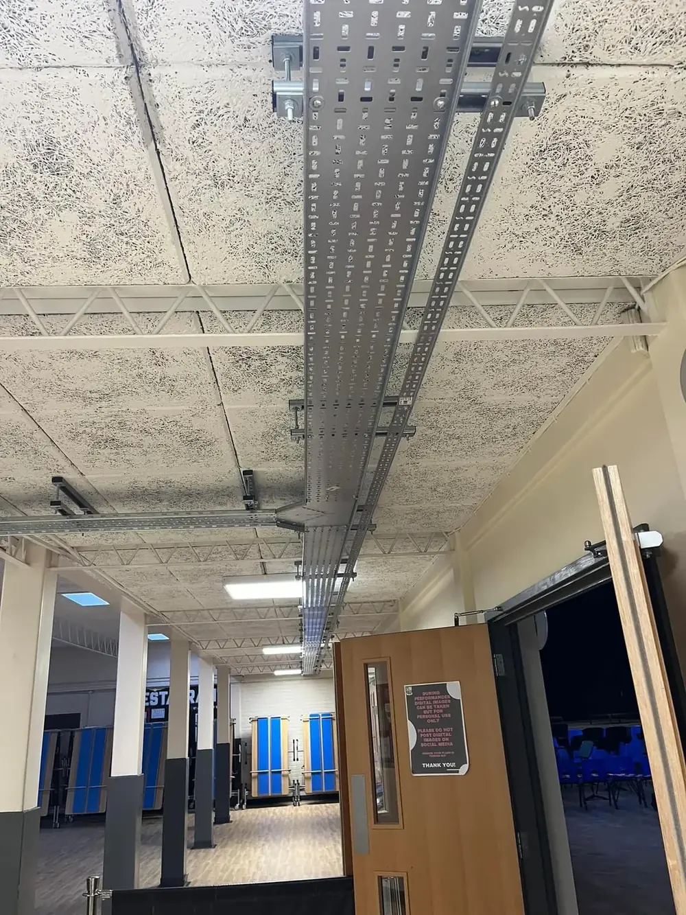 Cable tray and containment installation in a leisure and education facility by DTF Electrical